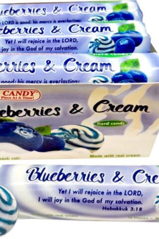 641520044442 Blueberries And Cream Hard Candy Roll 9 Count