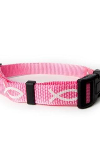 720011900235 Pink Non Padded Ichthus Collar Medium