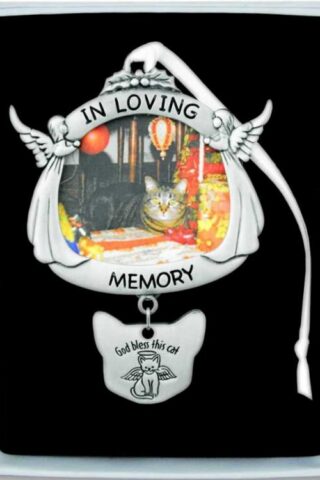 785525254304 Cat Memorial Photo Frame With Ribbon (Ornament)