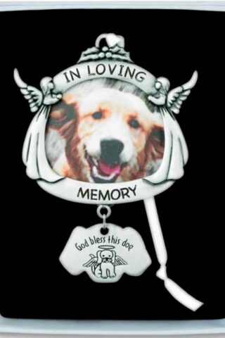 785525254311 Dog Memorial Photo Frame With Ribbon (Ornament)