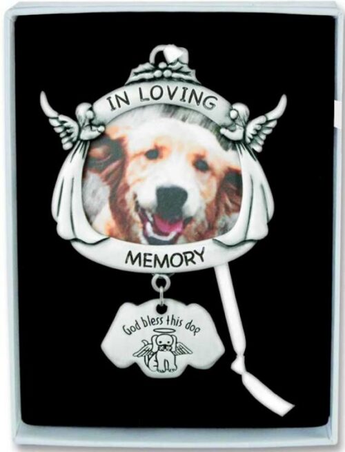 785525254311 Dog Memorial Photo Frame With Ribbon (Ornament)