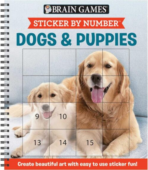 9781645581758 Sticker By Number Puppies And Dogs