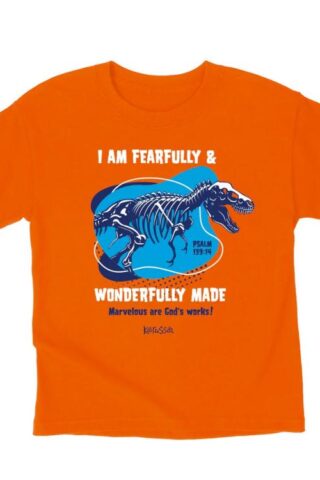 612978585474 Kerusso Kids Wonderfully Made Dinosaur (Large T-Shirt)