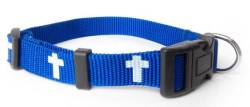 720011900174 Blue Non Padded Cross Collar Medium