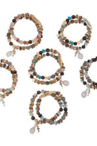 780932208001 Mixed Stone Bead Message (Bracelet/Wristband)