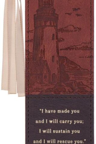 6006937170568 Premium Vegan Leather Inspirational Scripture Bookmark for Men & Women: I Will C