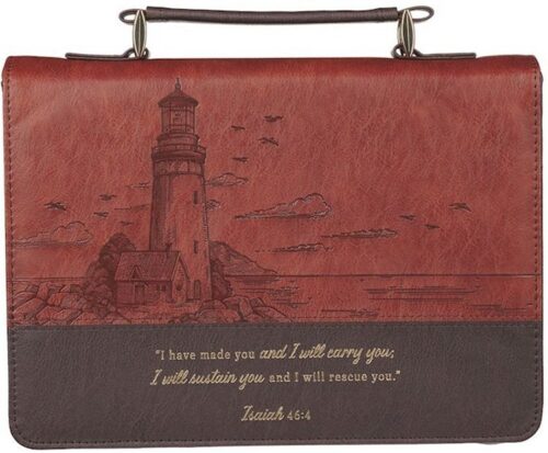 6006937170636 Premium Classic Vegan Leather Inspirational Bible Cover for Men & Women: I Will