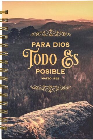 9781639522880 Diario Espiral Montaña Todo Es Posible Mat. 19:26
