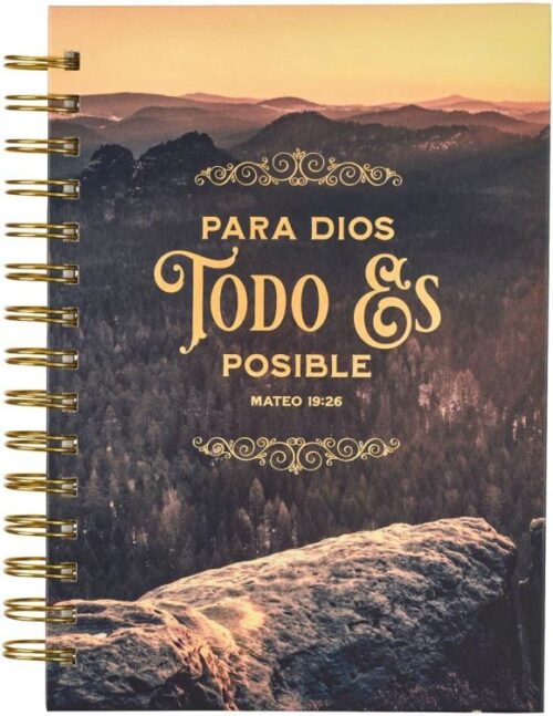 9781639522880 Diario Espiral Montaña Todo Es Posible Mat. 19:26